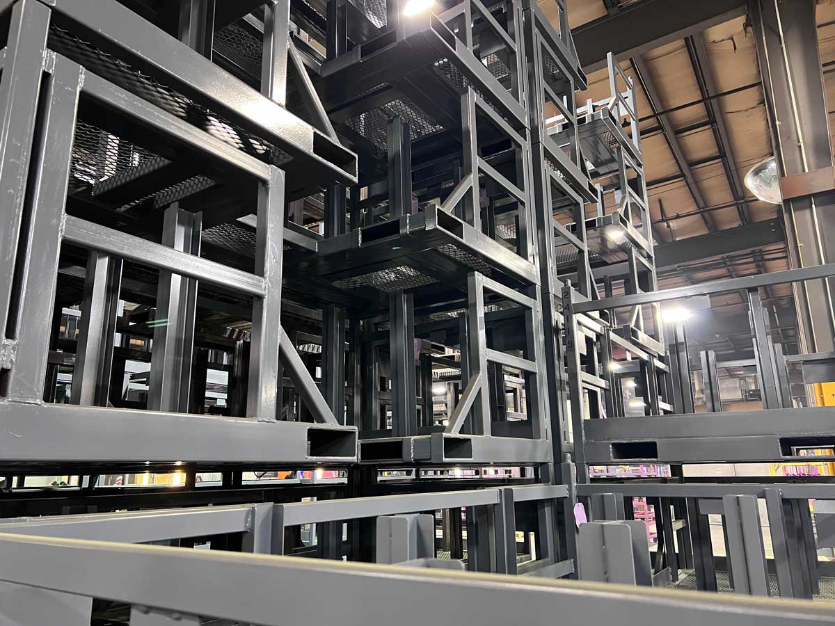 Steel storage racks manufactured by Basin Industries
